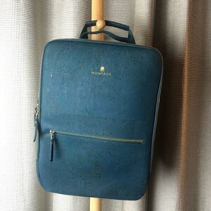 Montage Dark Greenish Blue Laptop Backpack